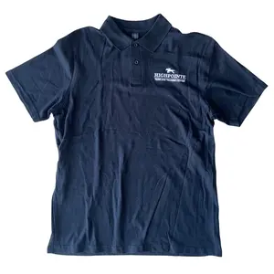 HighPointe Embroidered Polo - Black with White Letters