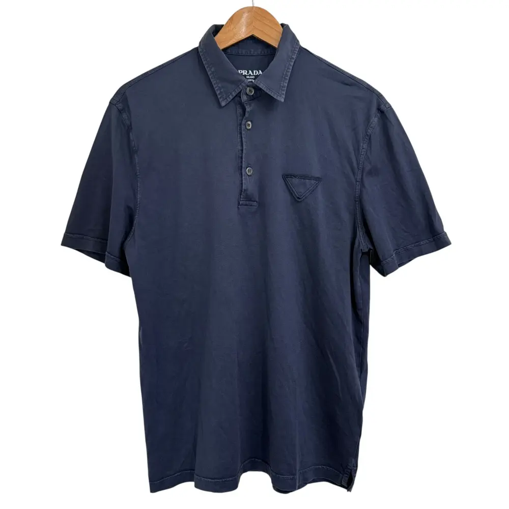 Pre-owned PRADA Cotton Small Leather Goods Piqué Short Sleeve Polo Shirt