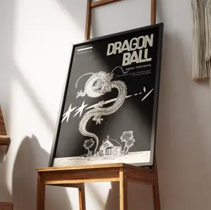 The Dragon Anime Wall Art DBZ – Minimalist Japanese Style Print, Premium Matte Manga Decor, Zen Home Decoration