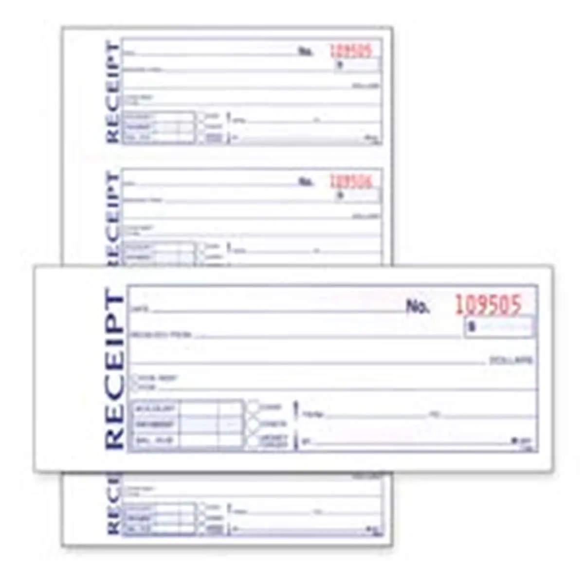 212 MAIN Tape-Bound Carbonless 2-Part Money/Rent Receipt Book - Canary Paper, Wraparound Cover, 7.63in x 11in Office Accounting Supplies, Bill Tracker Organizer for Business Receipt Tracking, Carbonless Receipts