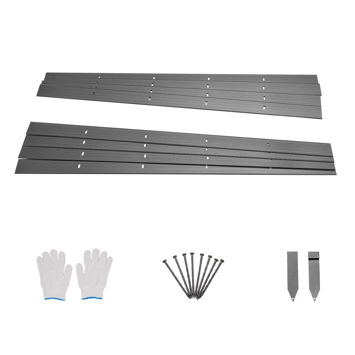 【Summerfinds】VEVOR Metal Landscape Edging 8Packs 72in Rust-Resistant Bendable for Yard Garden