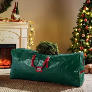 Stop the Post-Christmas Chaos! 🎄 | Heavy-Duty Waterproof Bag with Double Lock Zippers & Super Handle — The Only Storage Bag You Need. Fits Up to 9ft Trees! Quick Stow, Easy Find Next Year. Space Saver Bags