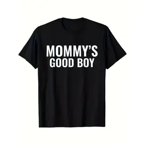 Men's Retro "Mommy's Good Boy" Funny Graphic T-Shirt | Soft Cotton Crew Neck Loose Fit Tee