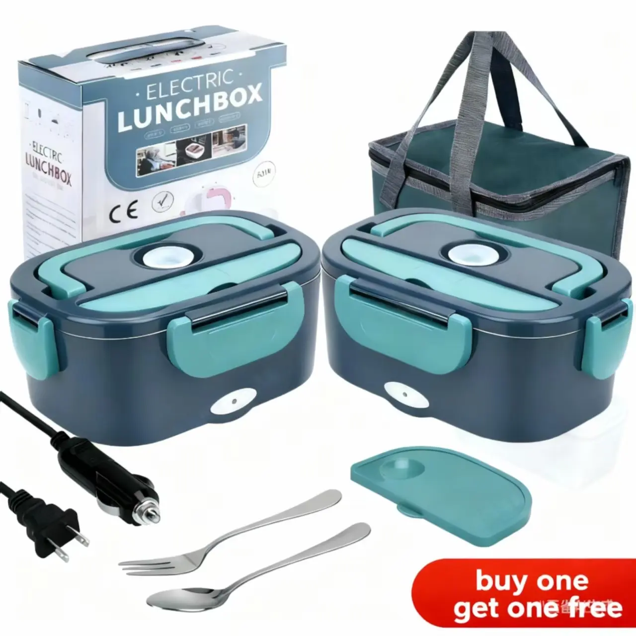Box - Portable Food Warmer for On-the-Go Meals  Heating  Box Dual-Use Heated Food Box lunch electric Electric Heating Lunch Box Voltage Multi-Functional hot Fast