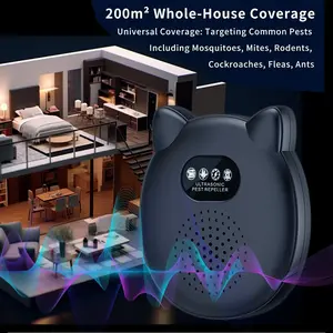 USB-Smart Electronic Cat and Mouse Repeller, Ultrasonic Technology, Safe and Reliable, Wide Coverage, Suitable for Homes and Warehouses, Mosquito Repeller, Cockroach Repellent