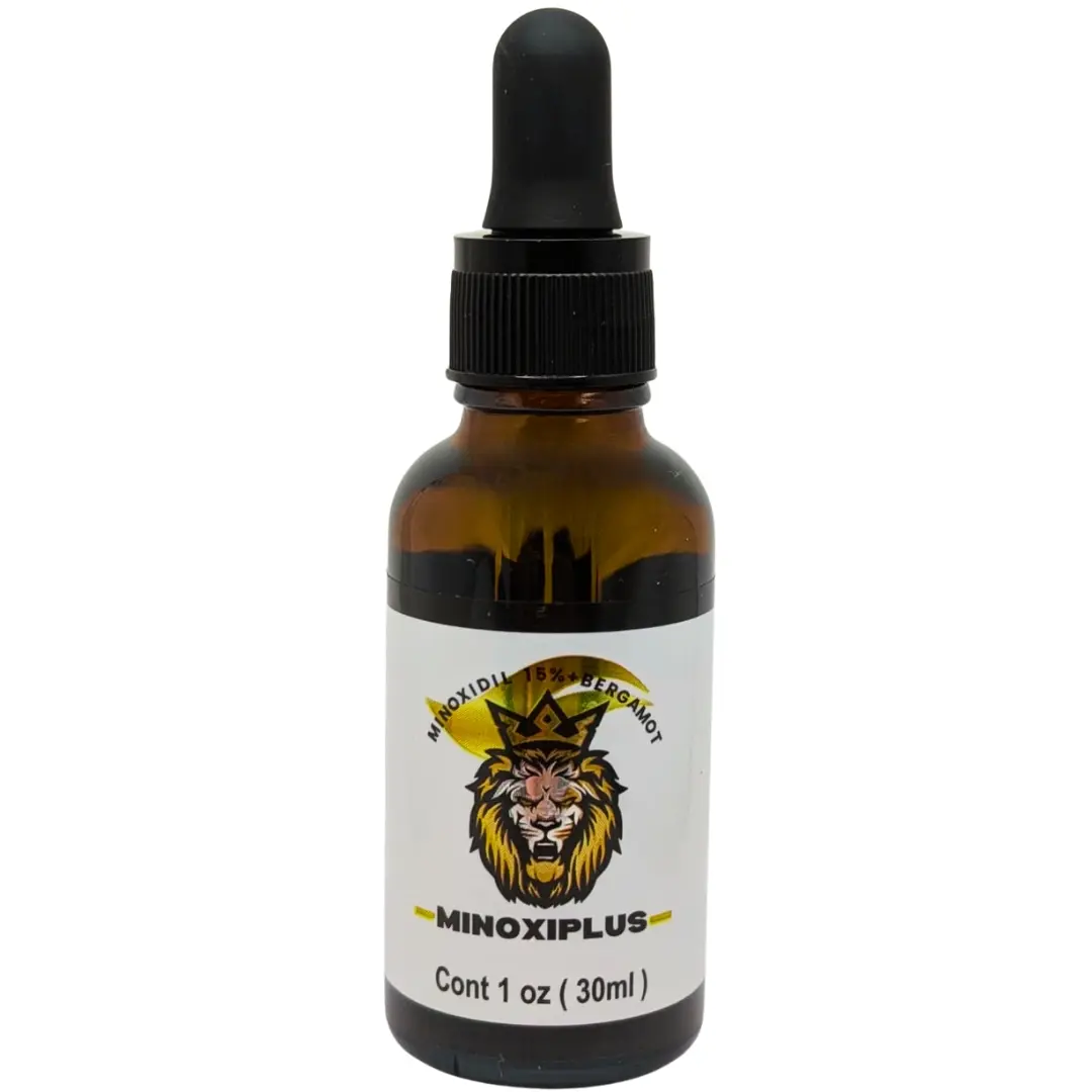 C&A Naturistics Minoxiplus Minoxidil 15% + Bergamot Drops, 1oz(30ml) Men's Scented Aroma Hair Care, Beard & Mustache Growth Stimulator, Eyebrow Support Formula
