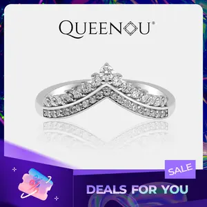 【848】 The Radiant V-Band Synthetic Moissanite Ring