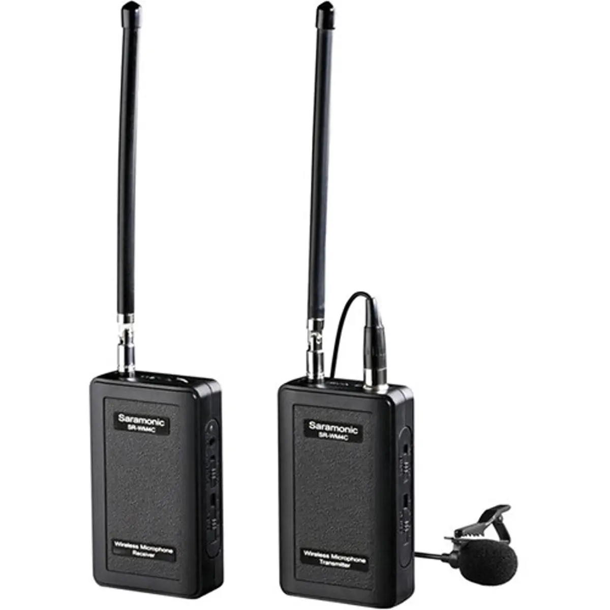 Saramonic Wireless 4-Channel VHF Lavalier Omnidirectional Microphone System, Includes Belt-Pack Transmitter, Receiver, Cold Shoe Mount Adapter