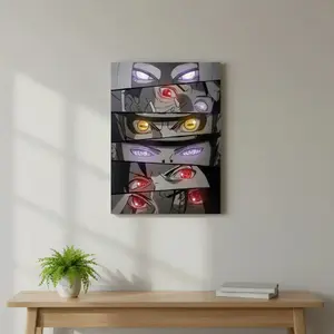 Classic Anime Eyes Canvas Poster, Unframed Wall Art for Anime Fans