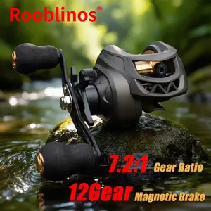 Baitcasting Reel 8KG Max Drag 6.3:1 High Speed Gear Ratio, Ultra Smooth Stainless Steel Bearings, Dual 10-Point Magnetic Brake System Anti-Backlash, Unloading Alarm, Left Right Interchangeable EVA Handle, Corrosion Resistant Metal Frame Freshwater