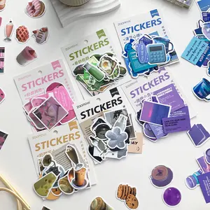 240 Pcs Cute Cartoon DIY Stickers, Creative Diary Scrapbook Decorations, Simple Style, Perfect for Kids Crafts & Journals