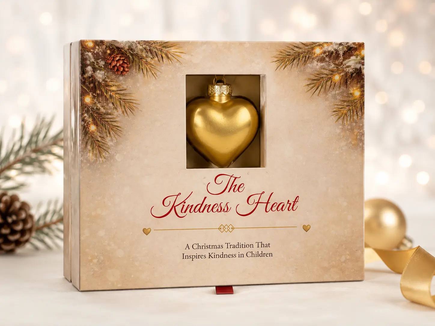 The Kindness Heart Christmas Tradition Kit, Hardcover Children's Book & Keepsake Ornament