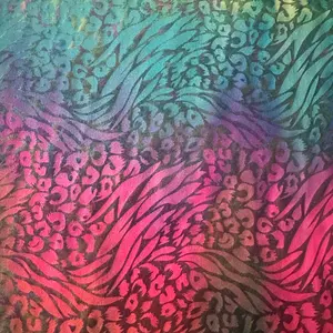Animal Tie Dye Foil Fabric - Unique, Vibrant, Bold 3D Kinetic Luxe 4-Way Stretch Spandex, Style-Forward Dressmaking & Dancewear Material by Spandex Palace