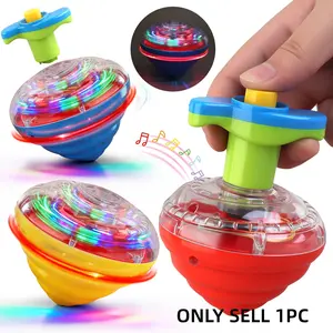 1pcs Glowing Rotating Toy, Handheld 3-Color Spinning Top Gyro Toy with Lights and Music, Flashing Rotation Toy for Kids, Gift, Model 234
