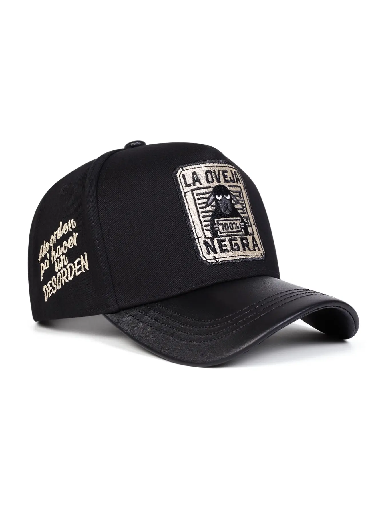 Unisex "La Oveja Negra" Graphic Baseball Cap, Adjustable Casual Sun-Protection Hat for Spring & Fall Outdoor Travel, Beach & Vacation