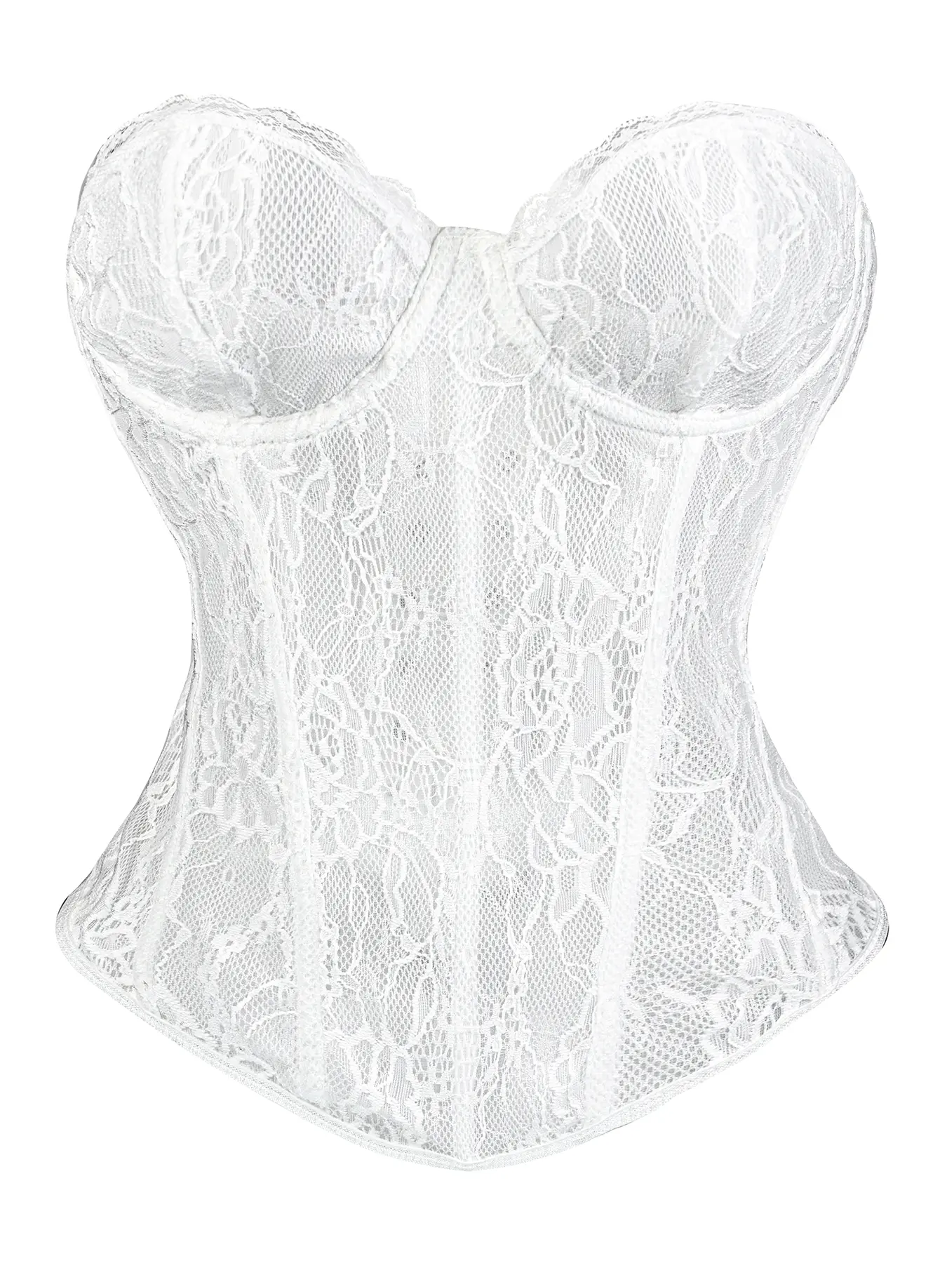 Women's Lace Fabric Corset Top Bustier Corset, Sexy Fishbone Adjustable Underwear Shapewear, Corset Style, Casual Floral Pattern Aesthetic, All Seasons Wear, Versatile Outerwear, Womenswear