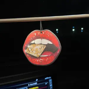 Sexy Lip Diamond Car Air Freshener, Bahama Breeze Scented Hanging Ornament, Creative Home Decor for Living Room & Bedroom