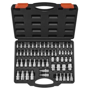 【DealsForYouDays】VEVOR 60-Piece S2 Alloy Steel & Cr-V Steel SetTorx Socket BitsMechanic ToolsSpecialty Mechanic Tools, Socket Wrench Set, Drive Socket Set,father'sdaygifts