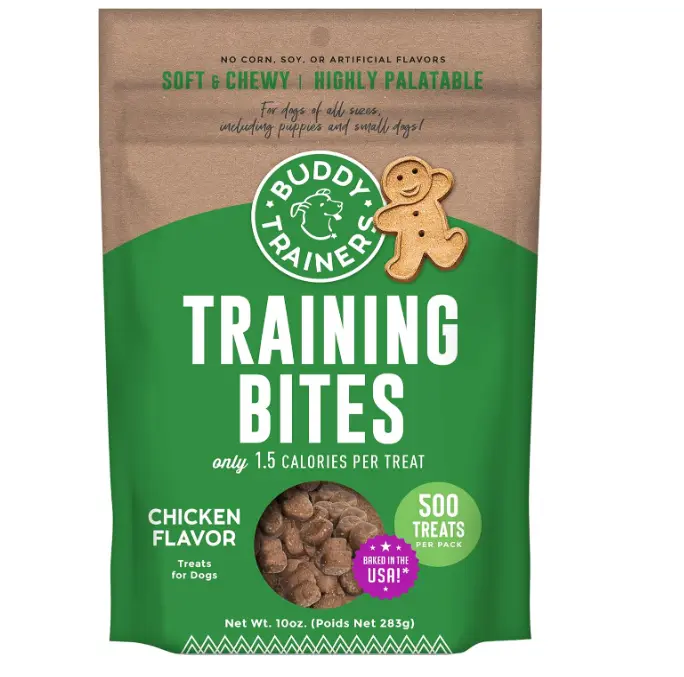 Buddy Biscuits Trainers 10 oz. Pouch of Training Bites Soft & Chewy Dog Treats Made with Chicken Flavor