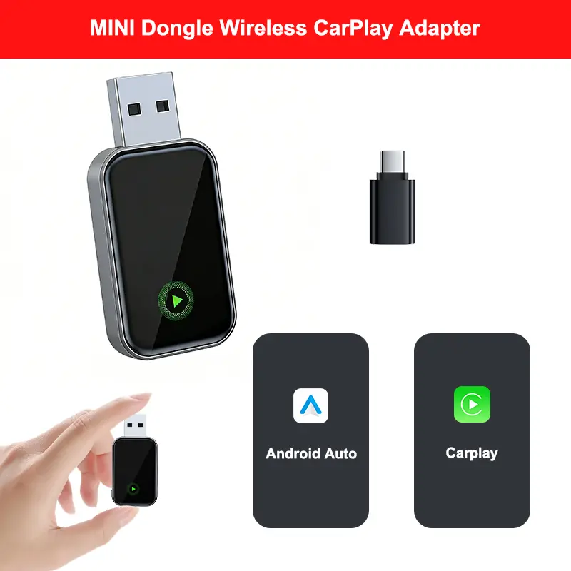 2026 8PRO PLUS Wireless CarPlay Adapter Conversion Kit - Car Play Dongle, Wireless Display Adapter, Plug & Play, Dual OS Support, Seamless Smartphone-Auto Integration Automotive Electronic Accessory