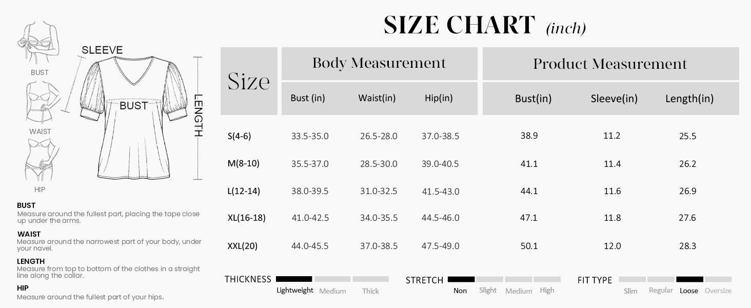 PRETTYGARDEN Womens Tops Dressy Casual Puff Sleeve Chiffon Blouses V Neck Business Work Shirts Summer Fashion Clothing