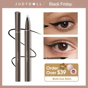 JUDYDOLL Ultra-Fine Liquid Eyeliner, Waterproof Liquid Eye Liner, Stay All Day Makeup With Fine Brush Tip, Lasting Satin Finish, Smudge-Proof & Transfer-Resistant, Suitable For Sensitive Eyes, Thanksgiving Gift