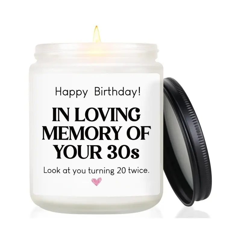 40th Birthday Gifts Women, 40th Birthday Decorations for Women/Men Unique, 40 and Fabulous Decorations Candle, Happy 1986 40 Year Old Birthdays Gifts Idea for Friend Sister Wife Husband Daughter Decorative Candles