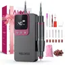 HALMAI Ultra Power Nail Drill: Professional Cordless Electric File for Acrylic & Gel Nails, Ultra-Powerful Motor Engineered by HALMAI, Vibration-Free for Superior Natural Nail Care, 10-Second Gel Removal, Dark Grey