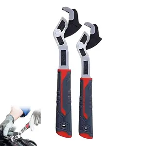 Multifunctional Self-locking Ratchet Wrench, Universal Adjustable Pipe Wrench with Durable Handle, Quick Self Adjusting Locking Wrench, Hand Tools, Tools and Gadgets, Multifunctional Wrench Set