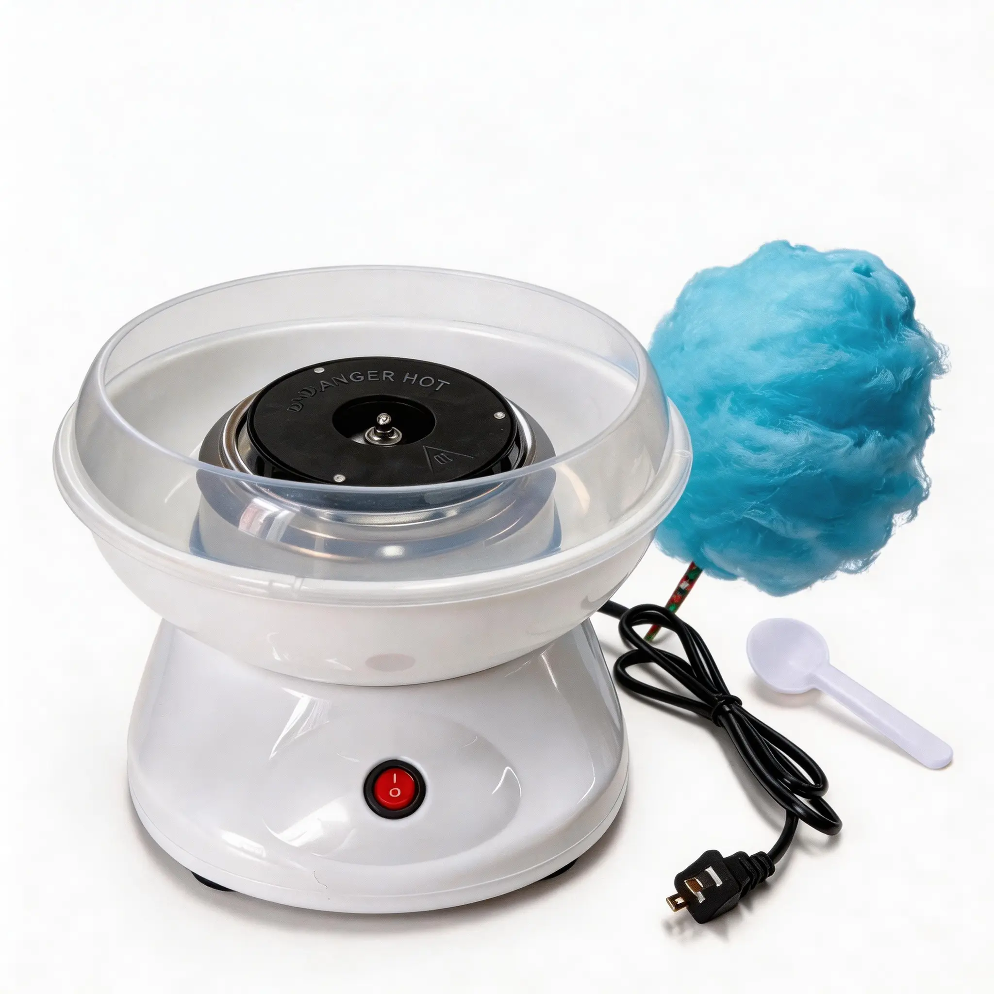 Mini Electric Cotton Candy Machine - 450W Power, Stainless Steel, 1-Button Quick Make, Portable Countertop Candy Floss Maker with Small Footprint for Home & Party Use