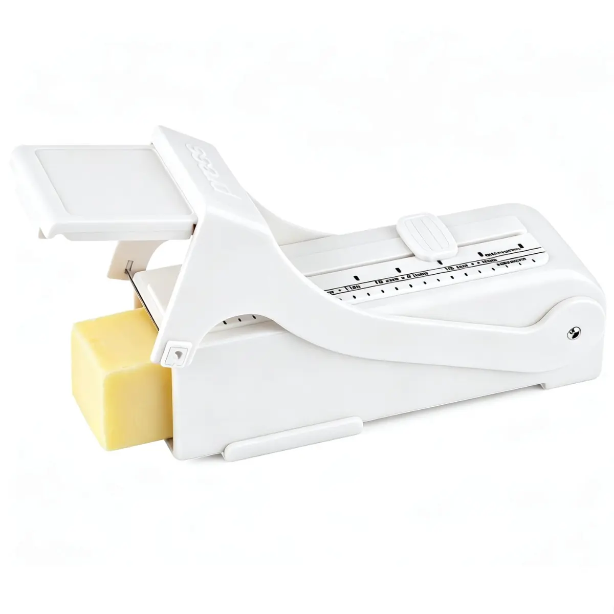 Butter & Cheese Cutter with Adjustable Stainless Steel Wire, Manual Cheese Slicer for Butter Blocks, Cream Cheese, Tofu & Soft Foods, Thickness Adjustable Kitchen Cutting Tool