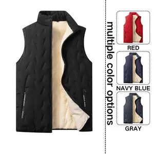 Winter Thick Warm Vest - Woven Material for Cold Weather Comfortable Fit Ideal for Outdoor Activities Multiple Color Options
