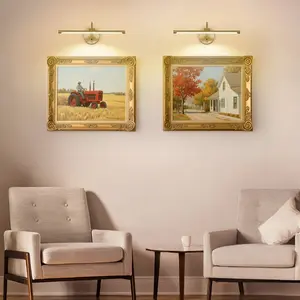 Remote Control Picture Light, USB Rechargeable Wall Lamp, Adjustable Lighting, Timer, Metal Art Lamp for Painting, Display, Gallery