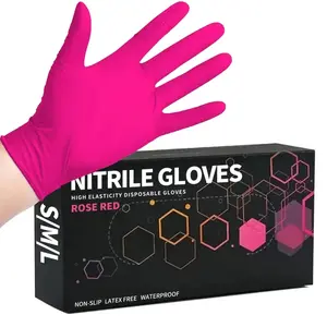 10/20/50/100pcs Nitrile Gloves, Disposable Powder-Free Latex-Free Household Kitchen Gloves for Home Cleaning, Dishwashing, Beauty and Sofa Care Use