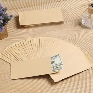 Kraft Paper Money Envelopes, 100 Pcs 3.5x6.5 Inch, Thick Cash Storage, Moisture-Sealed Privacy Wallet, Budgeting, Gift, Organizer, Home & Office