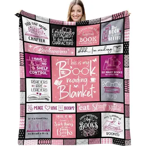 Book Lovers Gifts Blanket 60" x 50", Gifts for Book Lovers Women, Presents for Book Lovers, Bookish/Book Club/Bookworm/Book Nerd/Reading/Literary Gifts for Book Lover/Avid Readers/Reading Lovers