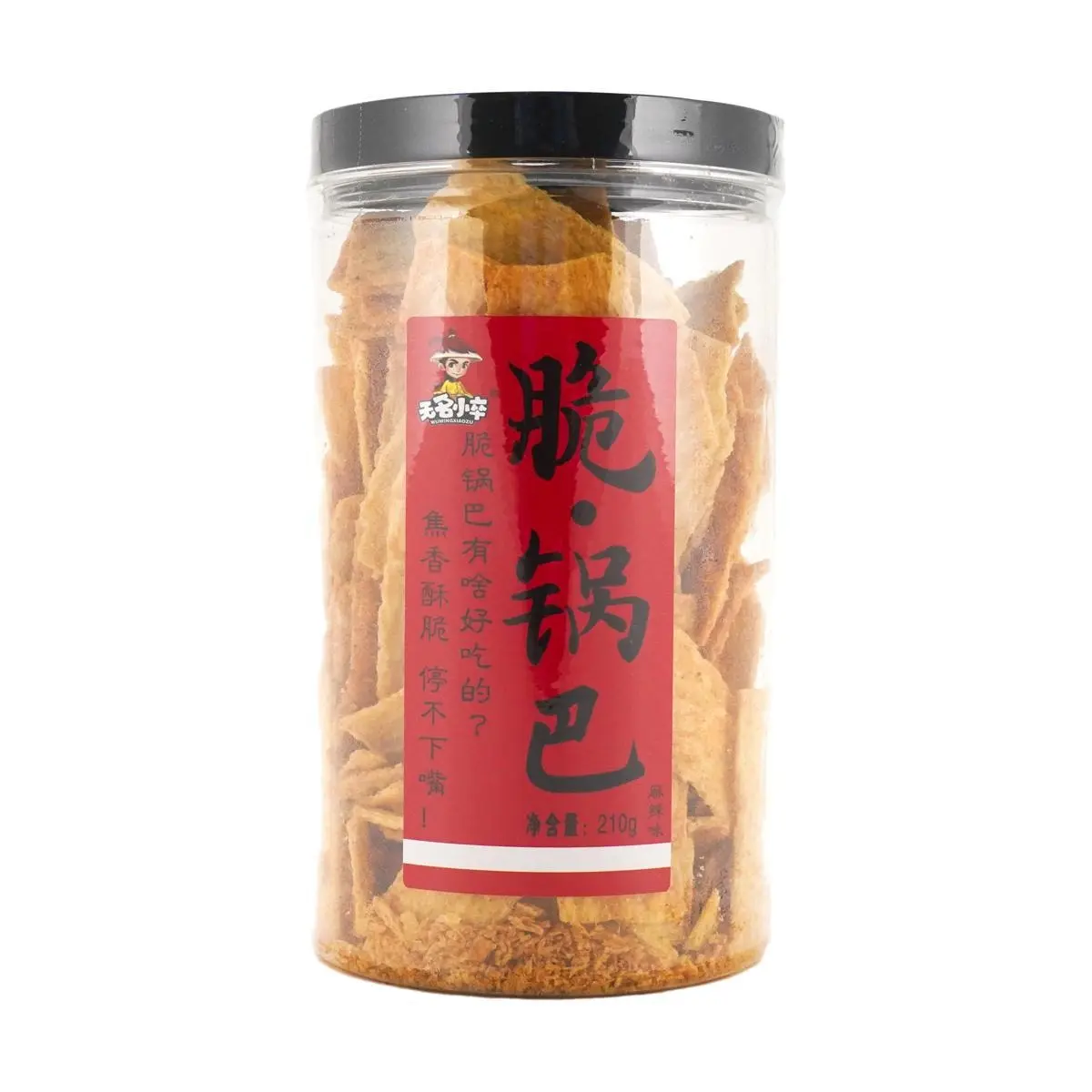 Wu Ming Xiao Zu Spicy Crispy Rice Crackers - Thin & Crunchy, 210g (7.4oz) - Authentic Chinese Snack, Savory Flavor