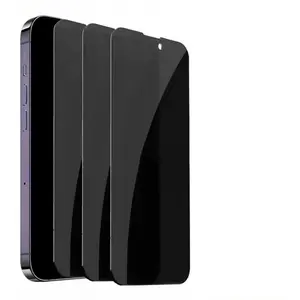 [iPhone Privacy Film 3-Pack] Three-pack iPhone Privacy Film for Viewing Protection. Compatible with iPhone 17/16/15/14/13/12/11 Pro Max/17 Air/14/15/16 Plus/16e/13/12 Mini Tempered Glass with 9H Full-screen Protection Film. Suitable for iPhone 11//12/13/