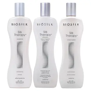 BioSilk 3-Piece Silk Therapy Shampoo, Conditioner & Serum Kit, Haircare For Incredible Shine, Sulfate, Paraben, & Cruelty-Free, 12 Oz (3 Products)