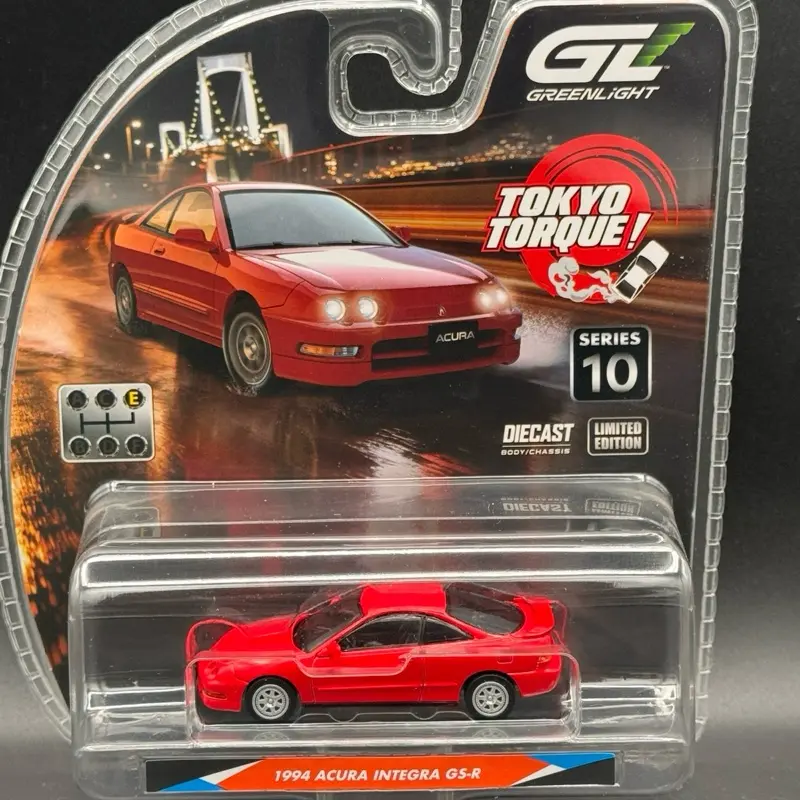 Greenlight Tokyo Torque - 1994 Acura Integra GS-R - Red - 1:64 Scale, Limited Edition - Collectible Model