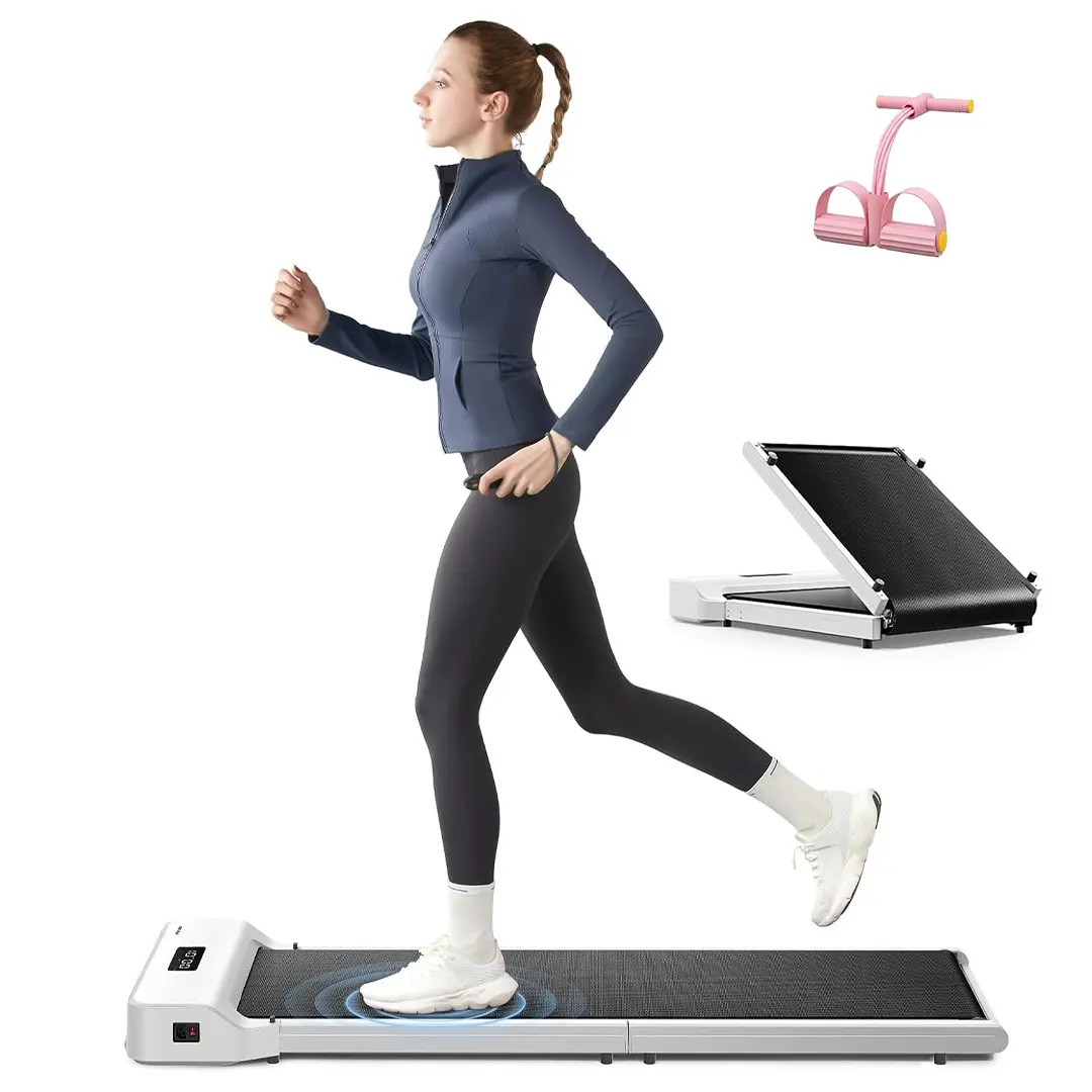 Store Anniversary Sale | Walking Pad Z1 Premium Under Desk Portable Walking Treadmill - Home Workout Equipment, Office Exercise Machine, Free ft Pedal Resistance Band, 300lbs Capacity, Adaptive Speed, No Assembly Required, Workout Machines for Home