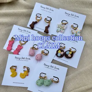 YOU CLAIM LIVE: Mini Hoops Collection polymer clay earrings