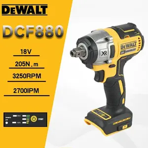 Dewalt DCF880 205N.m Cordless Impact Wrench 2300RPM Compact Electric Wrench Recharge   For Dewalt 20V Battery power tool grade professional high torque charger diy task