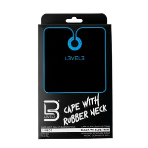 Level3 Rubber Neck Cutting Cape - Black w/ Blue Trim