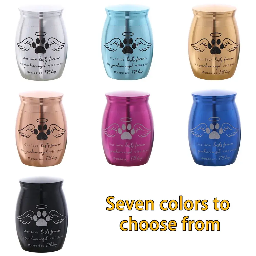 Pet Memorial Urn for Cats - Portable Mini Size Kitty Coffins & Urns, Durable Waterproof & Dustproof High-Quality Materials, Heartwarming Paw Prints Design, Secure Protective Lid, Cat Ashes Keepsake Gift, Durable Construction, Secure Lid