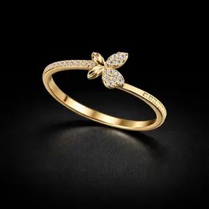 Abby luxury jewelry  anillo de mariposa 10k