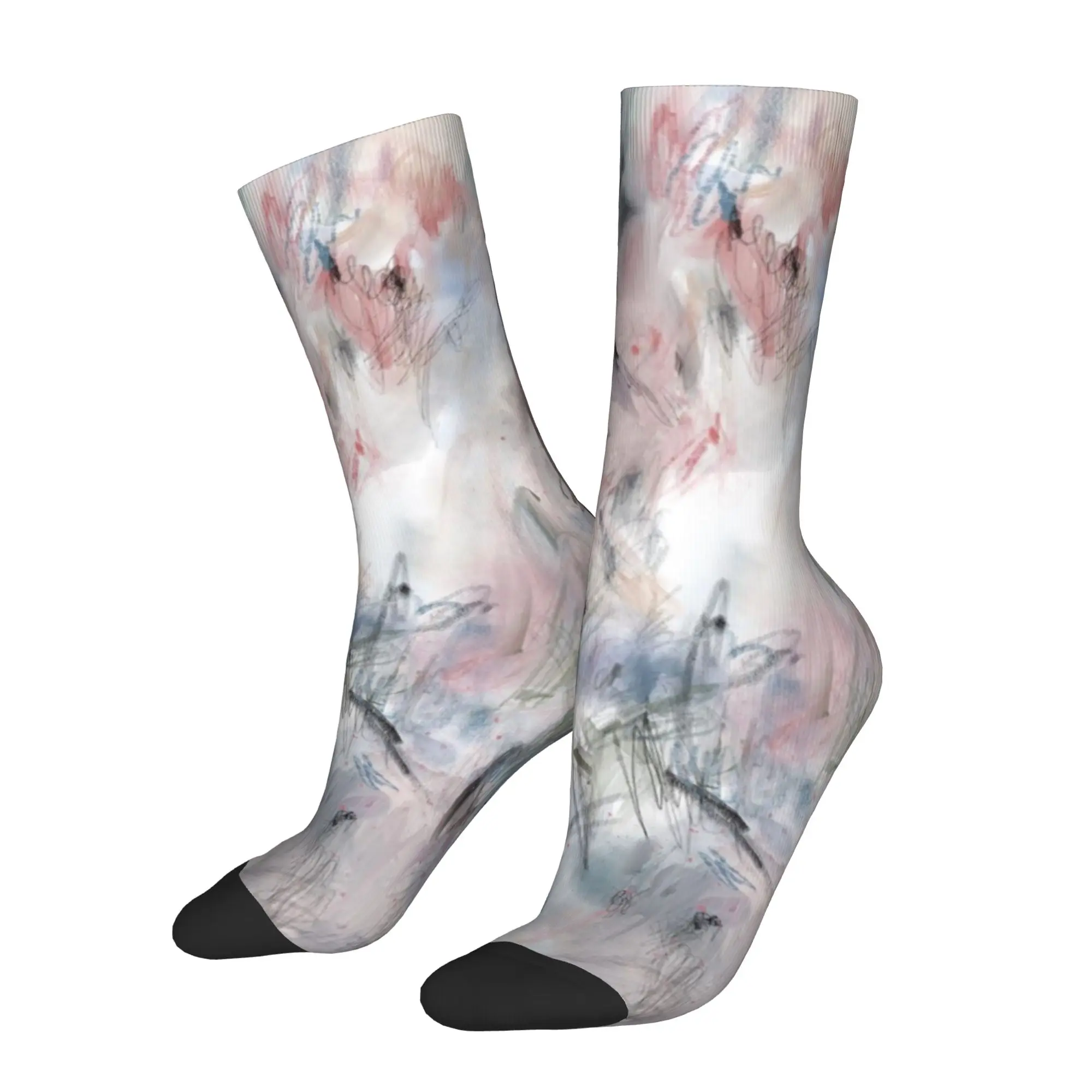 Custom Abstract Art Socks - 3D Printed Mid-Calf Socks, Limited Edition Artist Design, Your Own Design Welcome, Unisex Artistic Socks for Men & Women, Unique Gift Idea