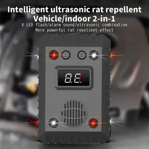 Rodent Repellent for Car Engines,Thcritter Ultrasonic Mouse Repellent Plug-in, Battery Operated Car Rodent Repellent Under Hood, Keep Mice Rat Squirrel Out of Car, Attic, Garage, Barn