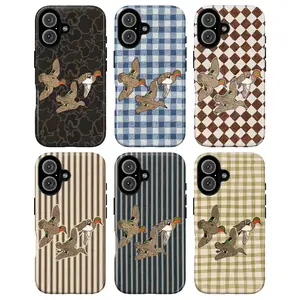 Duck Trio Collage Aesthetic Cellphone Case - Durable Rubber Shell, Shockproof Protective Cover, Retro Rustic Americana Accessory, Wireless-Compatible, Fits iPhone 17-11 Pro Max Plus & Galaxy S26-S22 Ultra