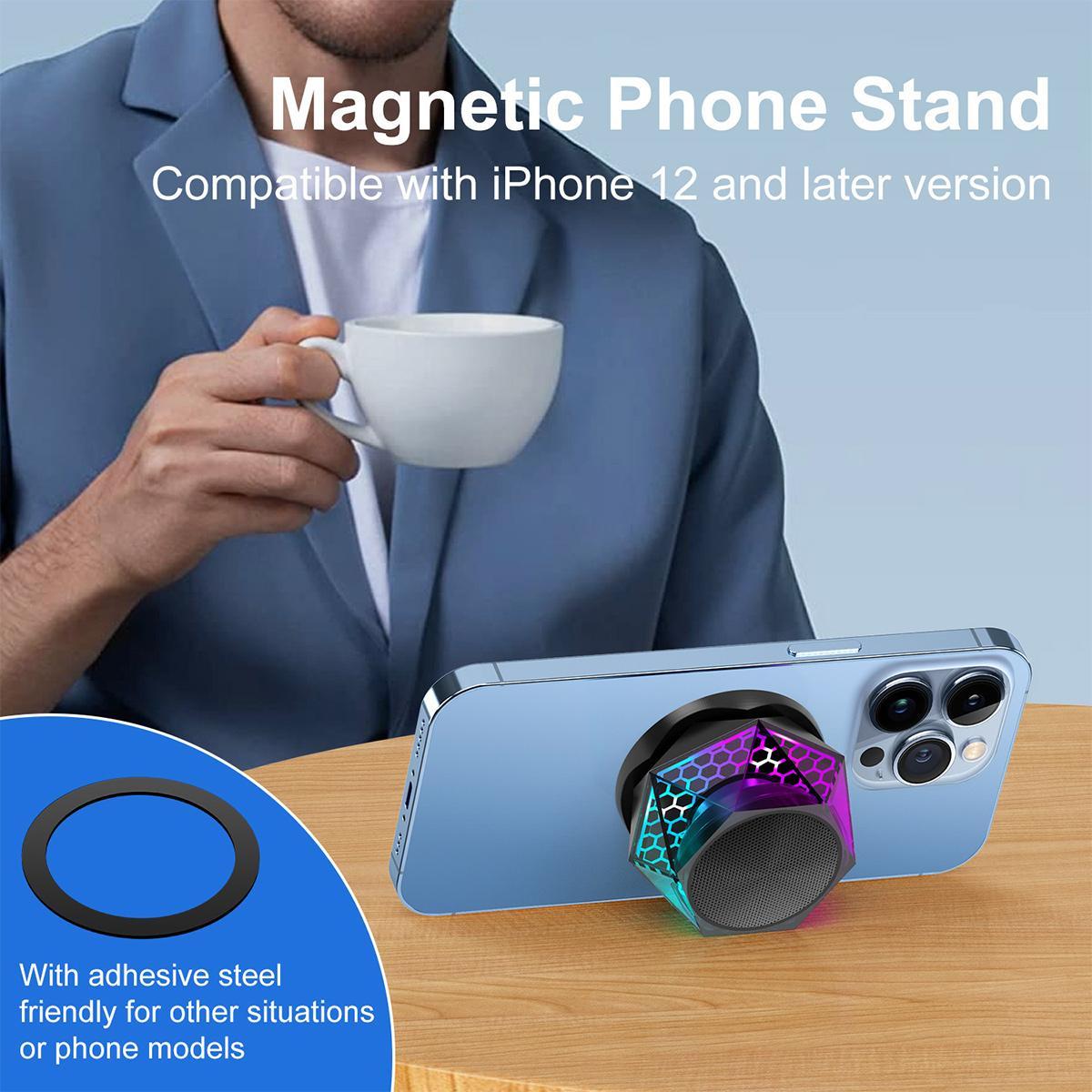 Portable Bluetooth Speaker with Multi RGB Color Light Show, Night Light Speaker, Wireless Magnetic Speaker, LED Colors Auto-Changing,TWS,Perfect Mini Speaker for Home, Outdoor (Multicolor)